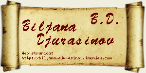 Biljana Đurašinov vizit kartica